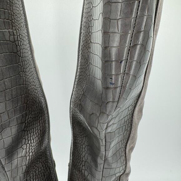 NEW Journee Collection Elisabeth Womens Half-Block Knee High Boots Gray Size 7.5 - Picture 5 of 12